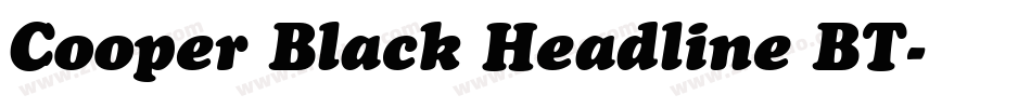 Cooper Black Headline BT字体转换